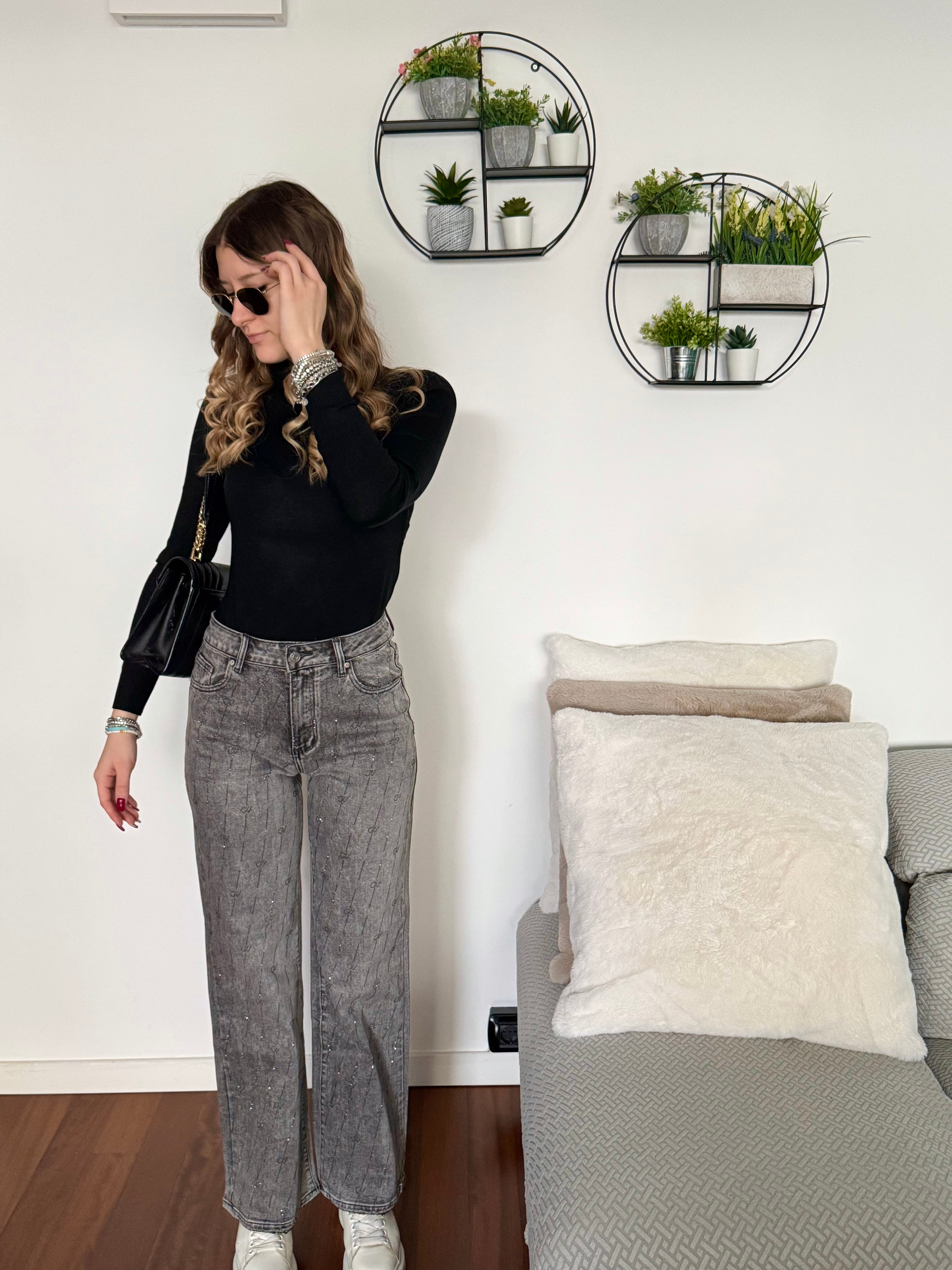 Jeans con brillantini