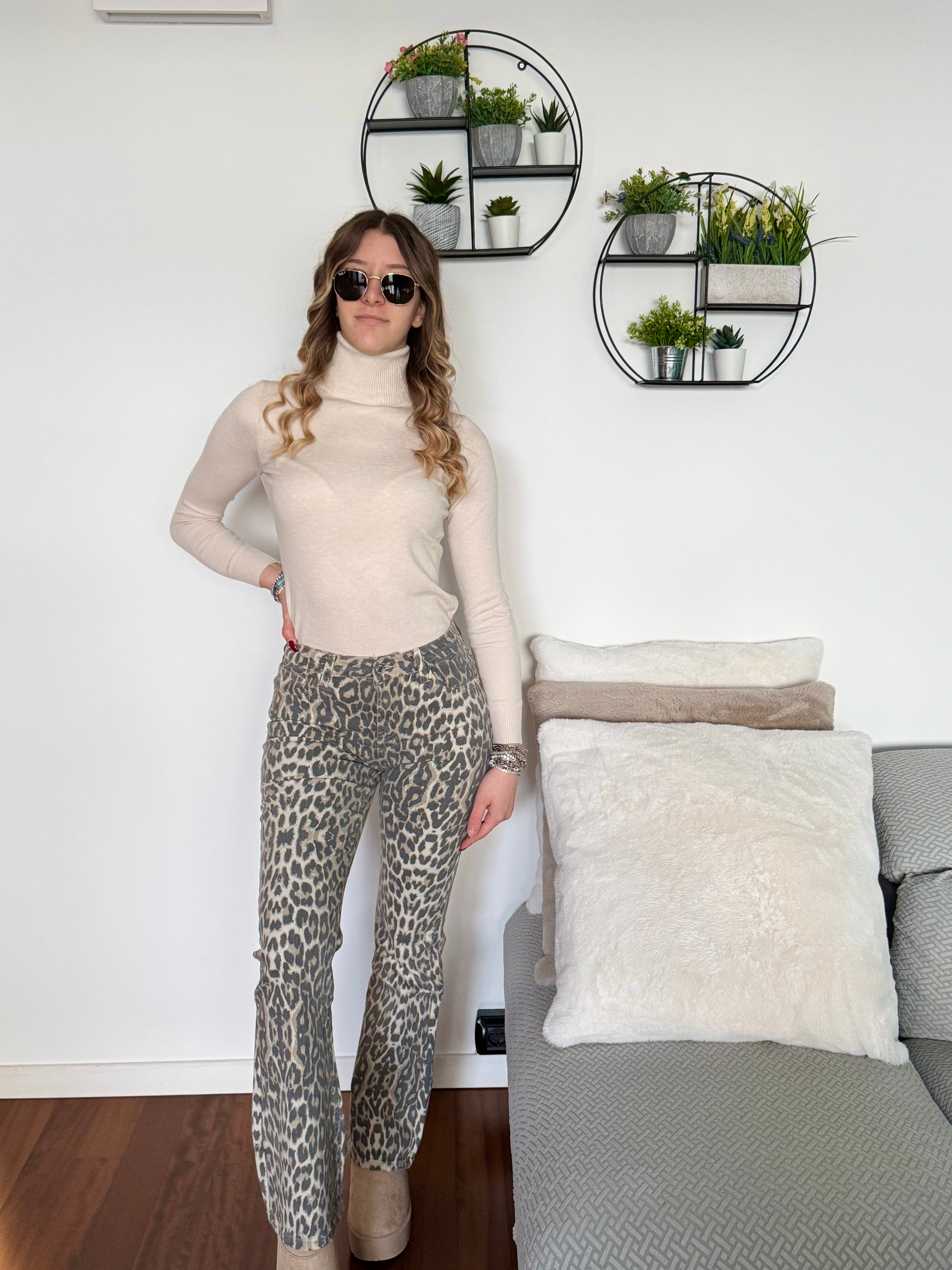 Jeans leopardati