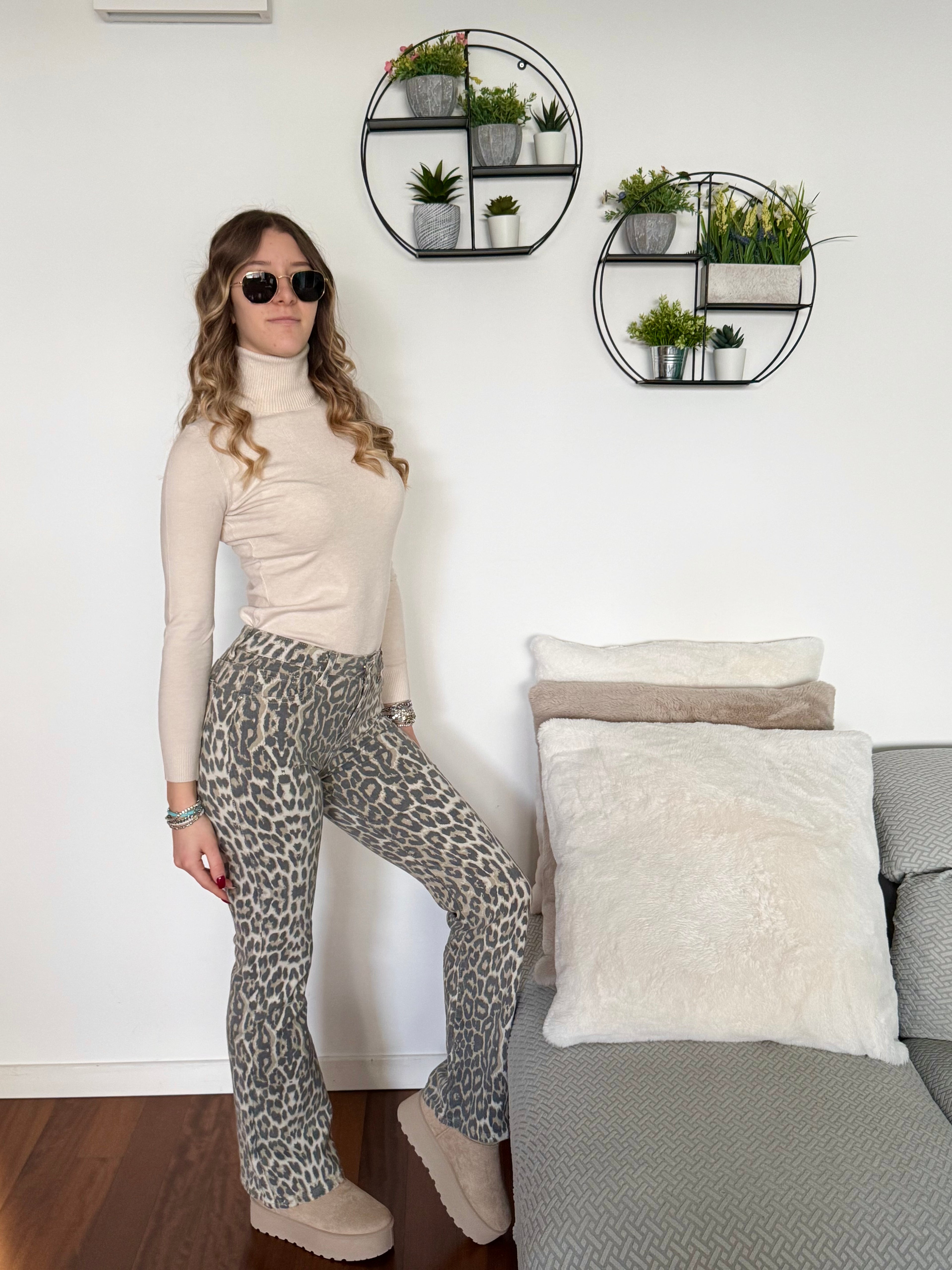 Jeans leopardati